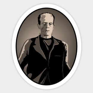 Frankenstein's Monster Portrait (Sepia) Sticker